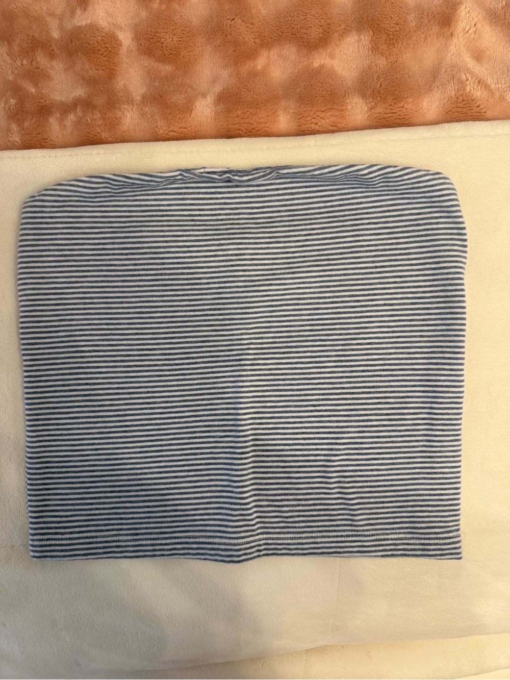 Blue and white brandy tube top